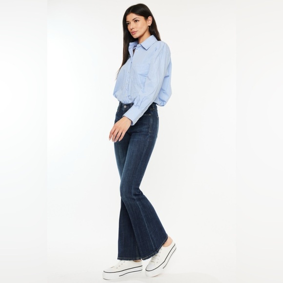 Kancan Full Size Mid Rise Flare Jeans - Picture 6 of 14